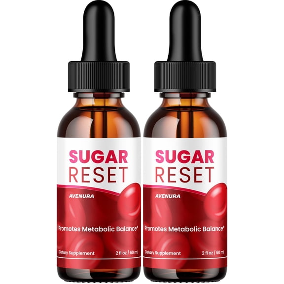 Sugar Reset Drops SugarReset Advanced Formula Drops Natural Blend Liquid Supplement, 2 Pack, 2 Month Supply