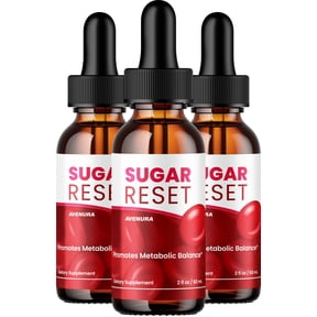 Sugar Reset Drops – SugarReset Advanced Formula Drops Natural Blend Liquid Supplement, 3 Pack, 3 Month Supply