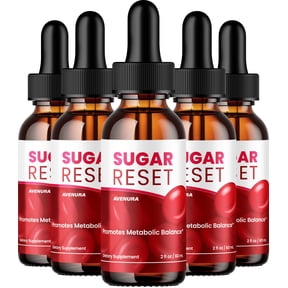 Sugar Reset Drops – SugarReset Advanced Formula Drops Natural Blend Liquid Supplement, 5 Pack, 5 Month Supply