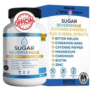 Sugar Reverse Max Blood Sugar Support Supplement, 60 Capsules, Herbal Ingredients with Vitamins & Minerals