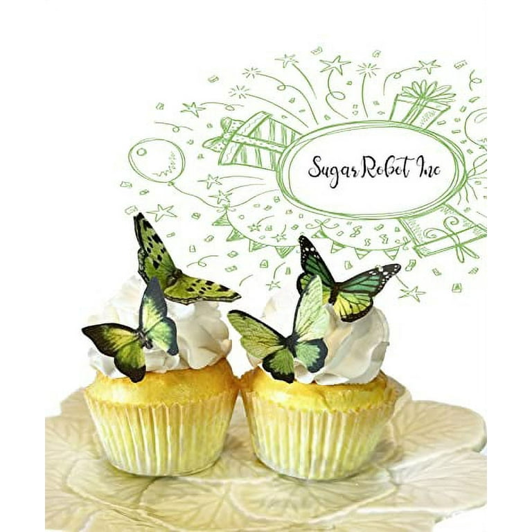 Sugar Robot Inc. Edible Wafer Flowers - Premium Crafted Made in the USA  Cake and Cupcake Toppers, Decoration (Small size assorted)