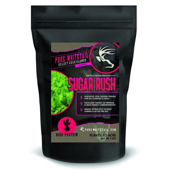 Pure Whitetail Sugar Rush - Late Season Whitetail Deer Food Plot - 5 lb Bag