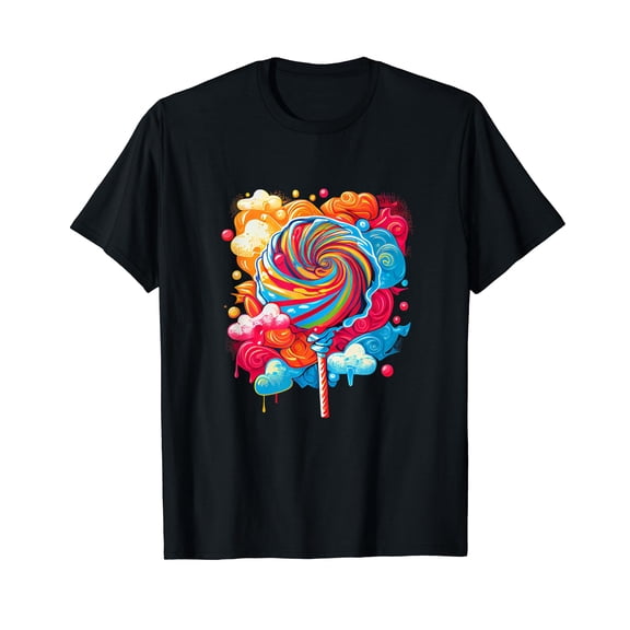 Sugar Rush: Cute Colorful Lollipop Graphic Novelty T-Shirt