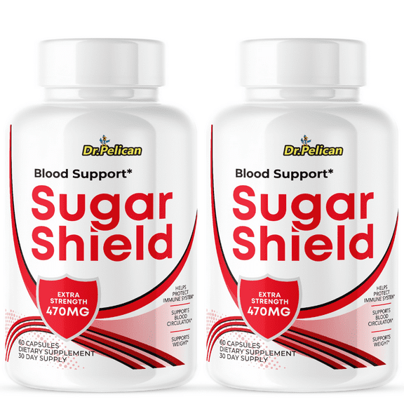 Sugar Shield - Blood Support- 2 Bottles- 120 Capsules