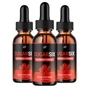 Sugar Six Drops Healthy Formula - SugarSix Liquid Drops, All Natural, Advanced Formula, 3 Pack, 3 Month Supply
