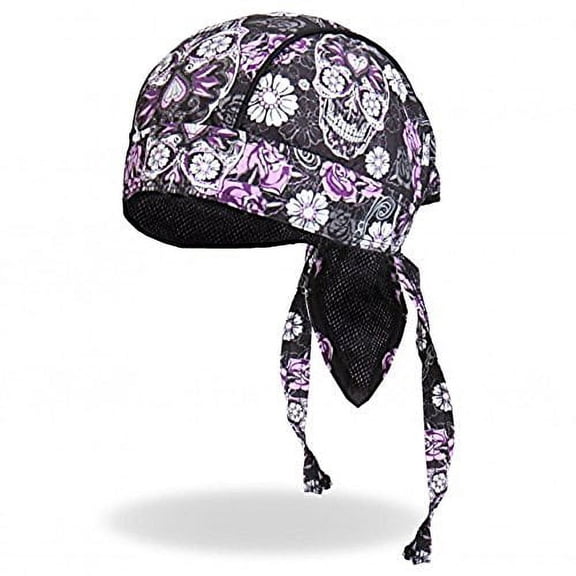 Sugar Skull - Authentic Bikers Premium Headwraps Micro-Fiber & Mesh Lining Headwrap