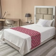 thumbnail image 1 of Sugar Skull Bed Runner, All Saints Day Oriental Mexican Flowers Hearts Vibrant Design Print, Decorative Accent Bedding Scarf for Hotels Homes and Guestrooms, Twin, Hot Pink Purple Green, by Ambesonne, 1 of 2