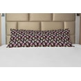 thumbnail image 1 of Sugar Skull Body Pillow Case Cover with Zipper, All Souls Day Floral Colorful Sugar Skulls Flowers on Dark Background Print, Decorative Accent Long Pillowcase, Multicolor, by Ambesonne, 1 of 1