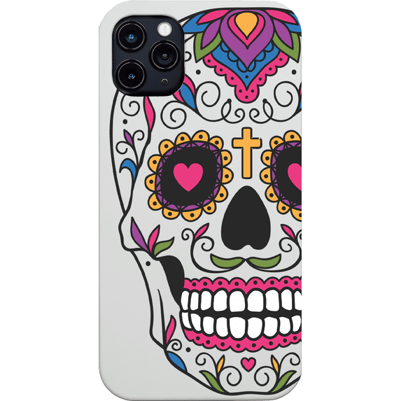 Sugar Skull Boy - UV Color Printed Phone Model: iPhone 11 Pro Max, Color: White