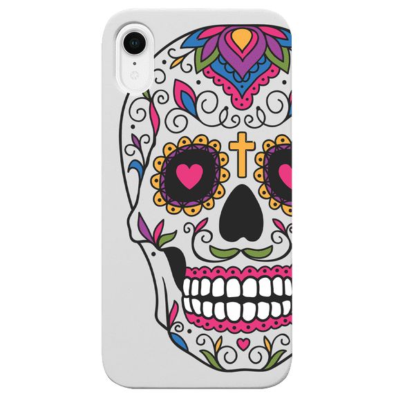 Sugar Skull Boy - UV Color Printed Phone Model: iPhone XR, Color: White
