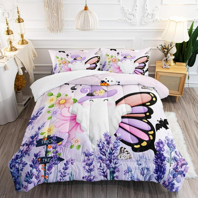 Sugar Skull Comforter Set Size 3D Rose Skull Couple Bedding Set
