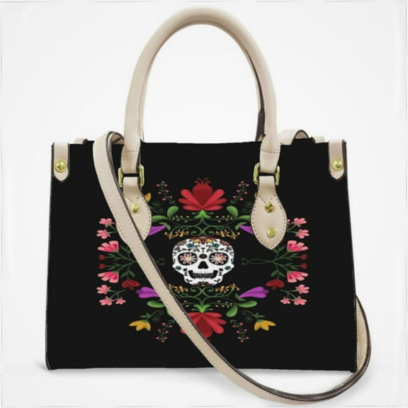 Sugar Skull Cross Body Bags For Women Small Leather Female Handbags Fashion Top-Handle Totes