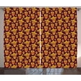 thumbnail image 1 of Ambesonne Sugar Skull Curtains 2 Panel Set, Skull Sombrero Hat, 108" x 84", Multicolor, 1 of 3