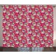 thumbnail image 1 of Ambesonne Sugar Skull Curtains 2 Panel Set, Mexican Holiday, 108" x 96", Multicolor, 1 of 3