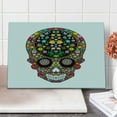 thumbnail image 1 of Sugar Skull Cutting Board, Springtime Garden Wild Blossoms Vegetation Calavera Inspiration Human Death, Decorative Tempered Glass Cutting and Serving Board, Large Size, Multicolor, by Ambesonne, 1 of 1