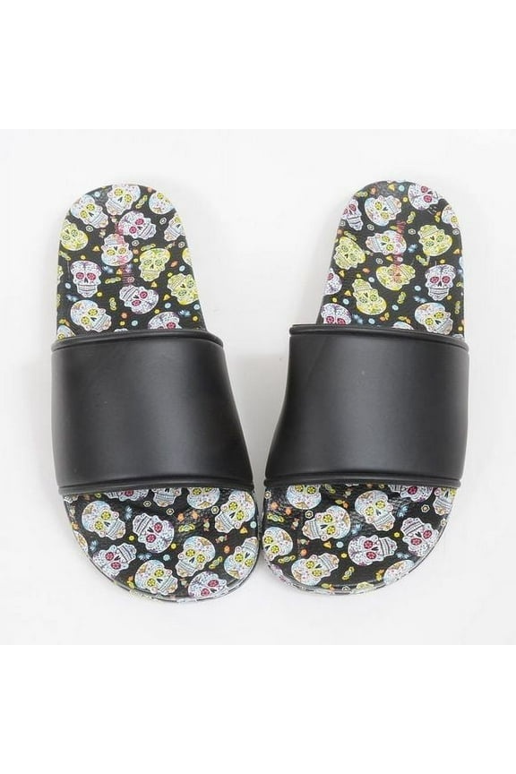 Sugar Skull Dia De Los Muertos Women's Slide Sandal