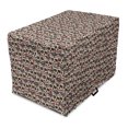 thumbnail image 1 of Sugar Skull Dog Crate Cover, Creepy Head Bones with Paisley Floral Patterns Flowers Day of the Dead Art, Easy to Use Pet Kennel Cover Small Dogs Puppies Kittens, 7 Sizes, Cream Green Red, by Ambesonne, 1 of 6
