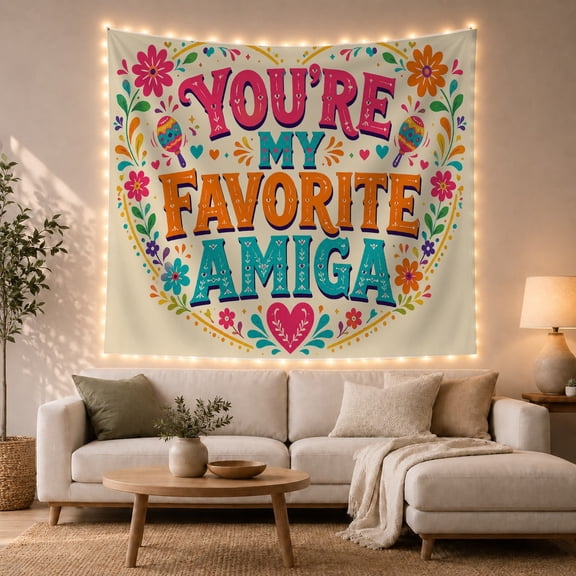 Sugar Skull Floral Art on Cream Background, Energetic Folk Art for Hispanic Decor Lovers, Vibrant Cultural Wall Art, Halloween Gift, Tapestry Wall Hanging for Bedroom and Dorm