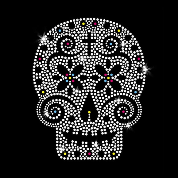 Rhinestone Skull Sticker