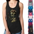 thumbnail image 1 of Sugar Skull Paint Heart Tank Top Skull Tank Color Black Small, 1 of 2