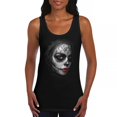 thumbnail image 1 of Sugar Skull Portrait Women's Tank Top Gothic Beauty Red Lips Day of the Dead Dia de Los Muertos Mexican Calavera, 1 of 7