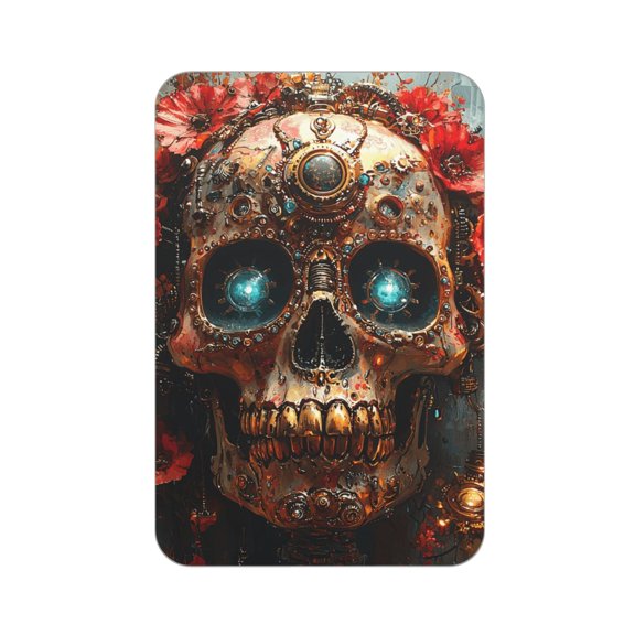 Sugar Skull Steampunk Acrylic Fridge Magnets Decorative Refrigerator Magnets for Kitchen Office Whiteboard Locker