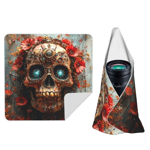 Sugar Skull Steampunk Magic Self-Adhesive Camera Wrap, Anti-Scratch & Dust-Proof Protective Equipment Cloth 10x10