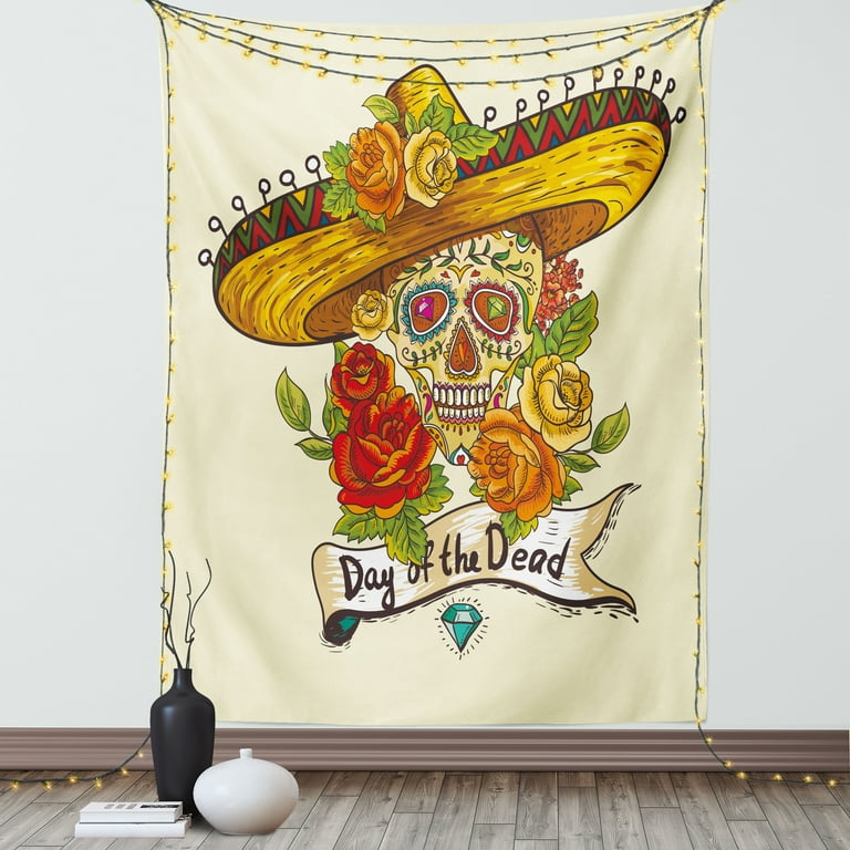 Day of the Dead Skull Tapestries Day of the Dead Skull Tapestries