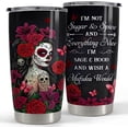 thumbnail image 1 of Sugar Skull Tumbler Sugar And Spice 20oz Tumblers with Lid Gift for Women Girl Friends Christmas Birthday, 1 of 7