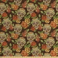 thumbnail image 1 of Ambesonne Floral Fabric by the Yard Upholstery, Diamond Flowers Leaves, 2 Yards, Pale Green Yellow Orange, 1 of 4