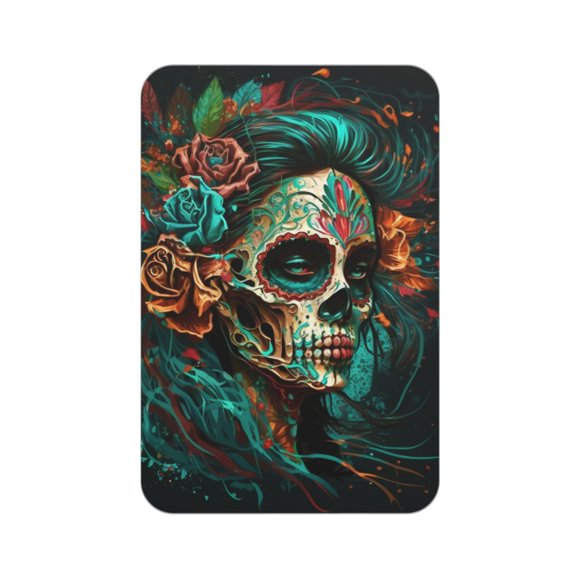 Sugar Skull Zombie Rose Acrylic Fridge Magnets Decorative Refrigerator Magnets for Kitchen Office Whiteboard Locker