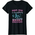 thumbnail image 1 of Sugar Spice And Everything Ice Hockey Girl Player T-Shirt, 1 of 3