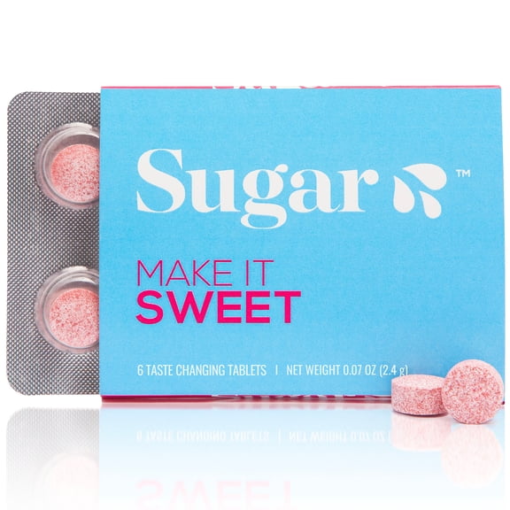 Sugar Splash Taste Changing Tablets, 6 Count, 1 Pack, .07 Ounce | Flavor Changing Tablets for Couples | Flavor Tripping Tablets That Make Everything Sweet