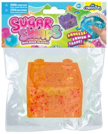 Sugar Swaps Building Blocks ORANGE Squeeze Toy