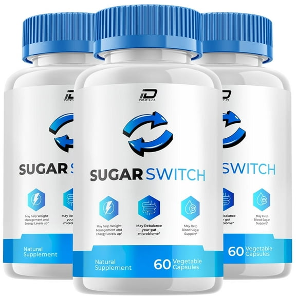 Sugar Switch Capsule, SugarSwitch Advanced Blood Support Formula, 3 Pack, 180 Capsules