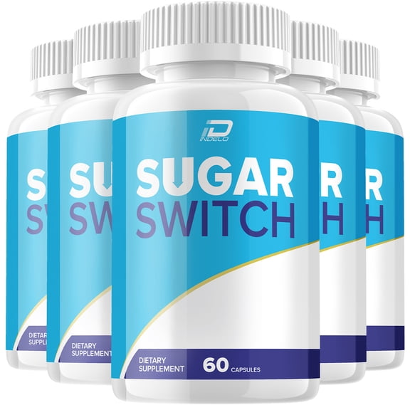 Sugar Switch Capsules SugarSwitch All Natural Glycogen Support, 5 Pack, 300 Capsules