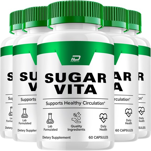 Sugar Vita Capsules – SugarVita All Natural Glycogen Support, 5 Pack, 300 Capsules