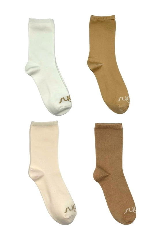 Women's Mid-Crew Socks, 4-Pack, Size 4-10