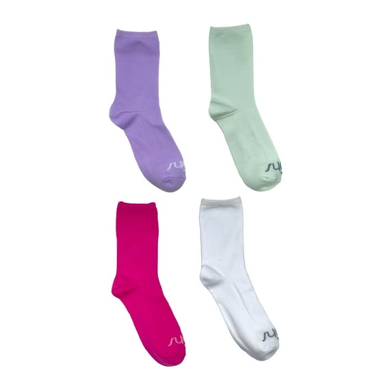 Sugar Women's Mid-Crew Socks, 4-Pack, Size 4-10