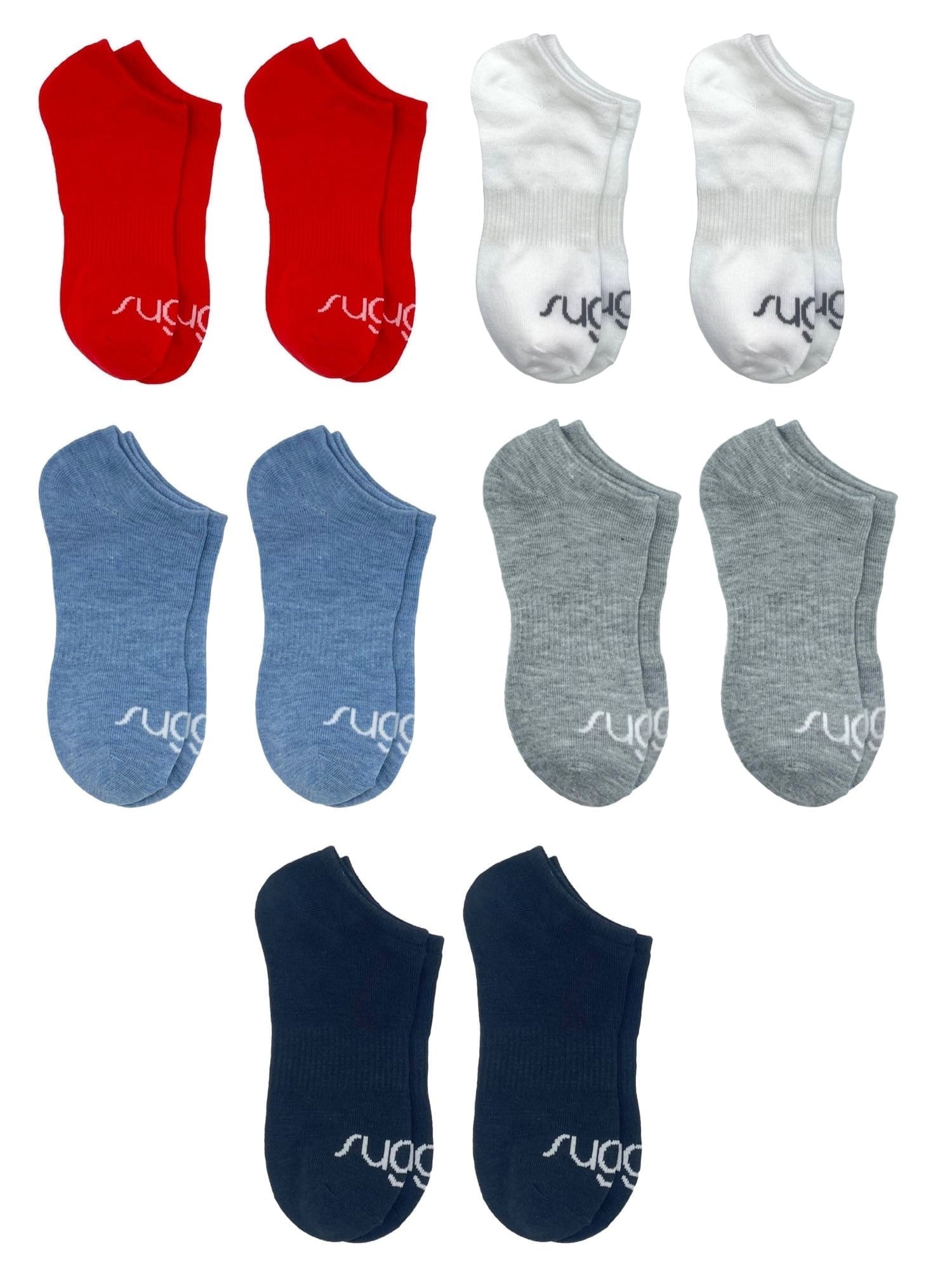 Sugar Women's 10-Pack Casual Socks, Polyester Spandex, Size