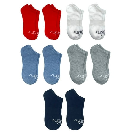 Sugar Women's No-Show Socks, 10-Pack, Size 4-10