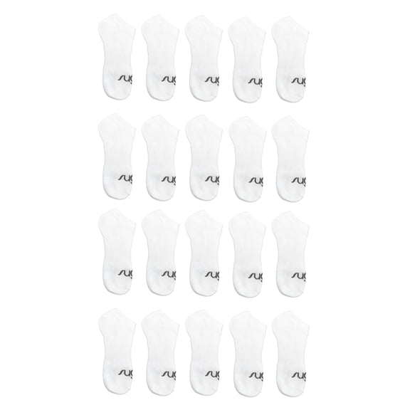 Sugar Women's No-Show Socks, 20-Pack, Size 4-10