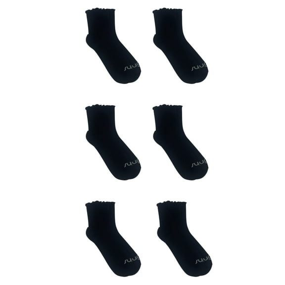 Sugar Women's Ruffle Capri Socks, 6-Pack, Size 4-10