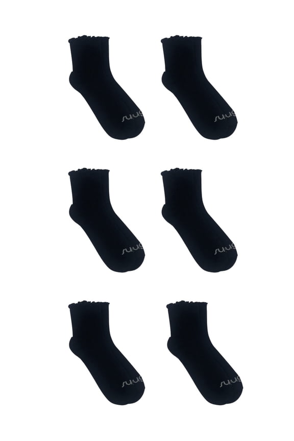 Women's Ruffle Capri Socks, 6-Pack, Size 4-10