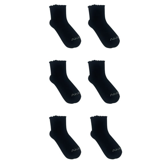 Sugar Women's Ruffle Capri Socks, 6-Pack, Size 4-10