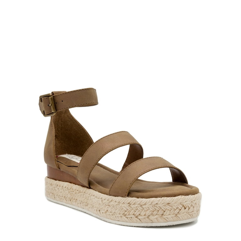 Sugar Women s Tahini Platform Wedge Sandal Walmart
