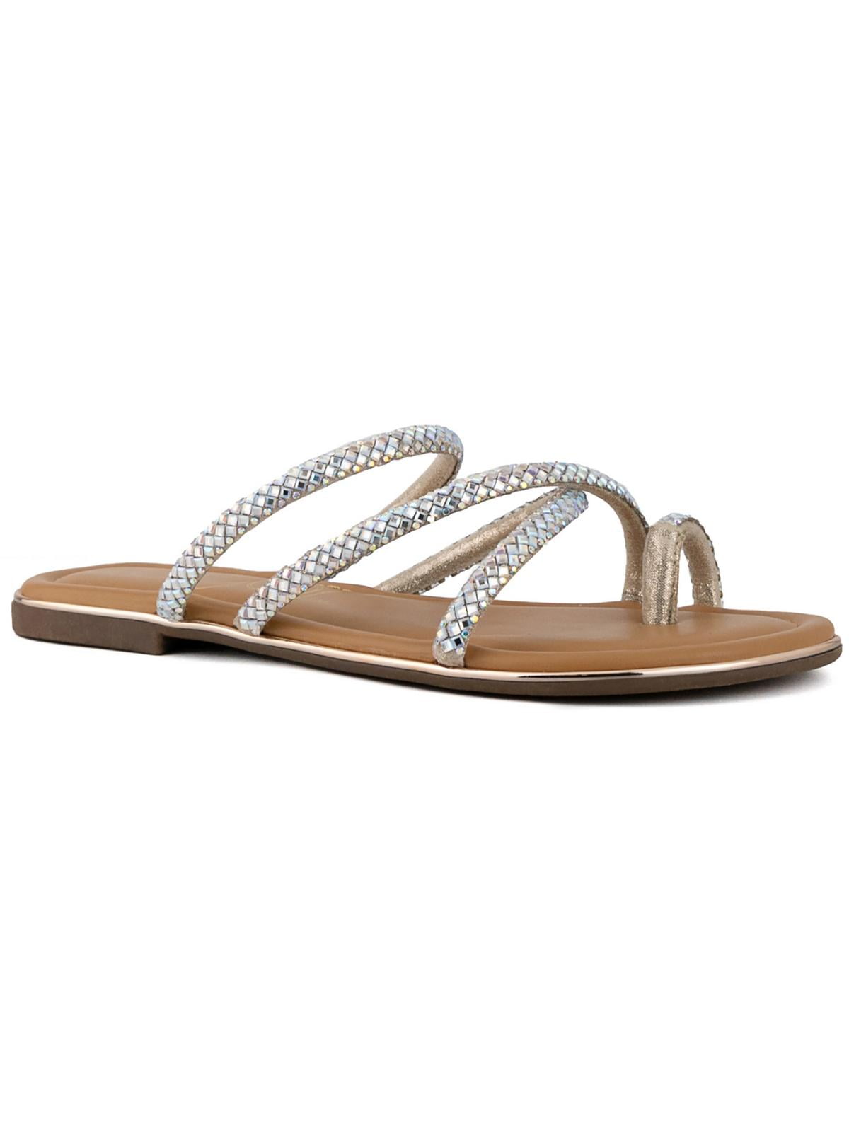 Sugar Womens Daydreamer SlipOn Embellished Slide Sandals
