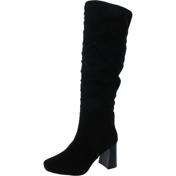 Sugar Womens Emerson Faux Suede Slouchy Knee-High Boots