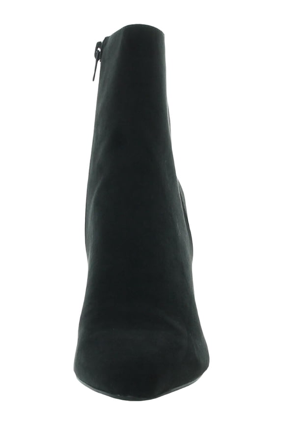 Womens Evvie Faux Leather Zipper Ankle Boots