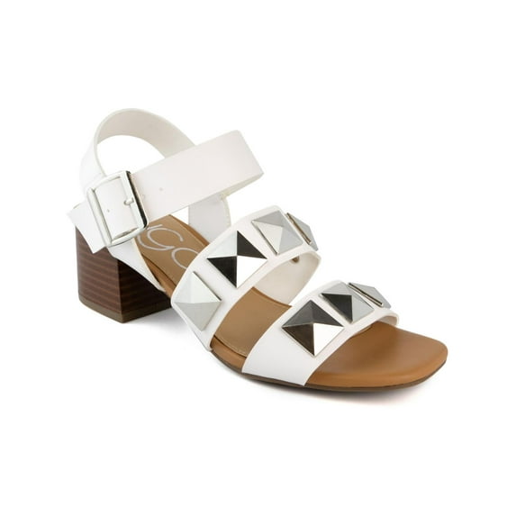 Sugar Womens Faux Leather Open Toe Block Heel